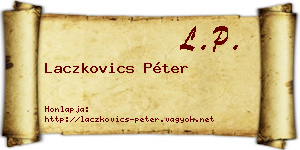 Laczkovics Péter névjegykártya